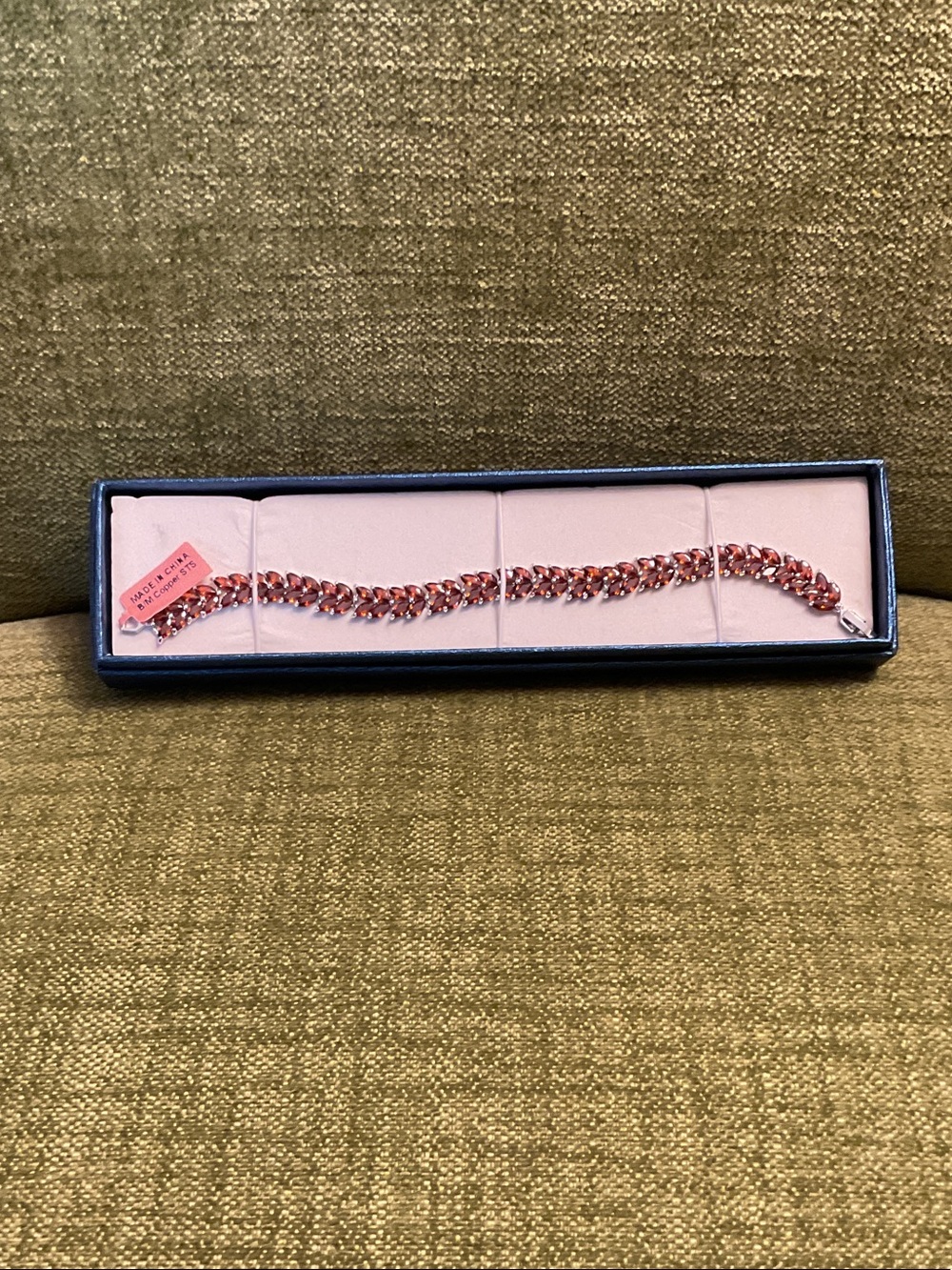 QVC copper Rose-Tone Curb Link Bracelet